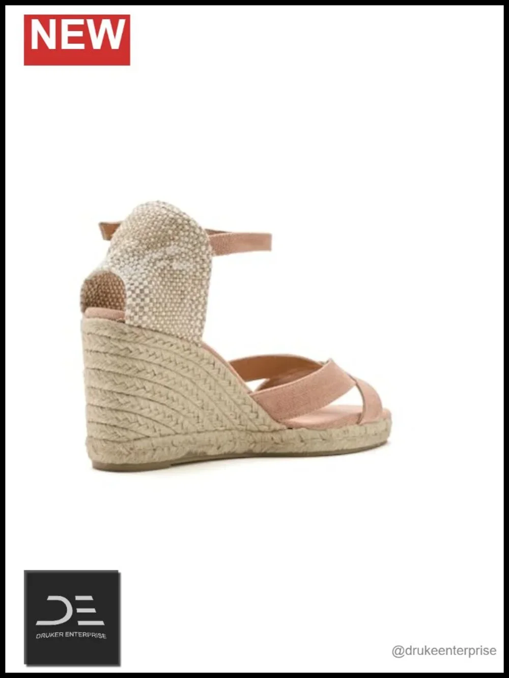Women's Organic Cotton Wedge Sandals Ankle Strap Espadrilles